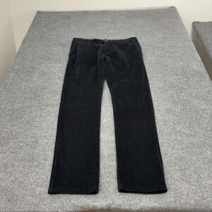 Denim Co Pants Men 36x34 Black Corduroy Stretch Straight Leg Casual Workwear